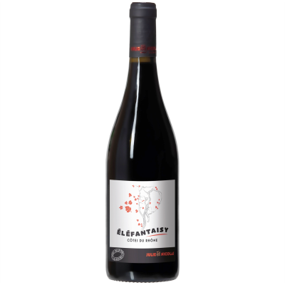 Côtes du Rhône Éléfantaisy sans sulfites ajoutés Rouge 2024 - Julie et Nicolas